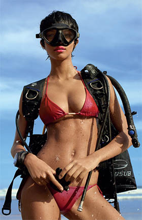 Scuba Diving Bikini Girl
