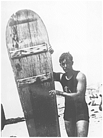 1907 George Freeth came to California and did surfing demonstrations